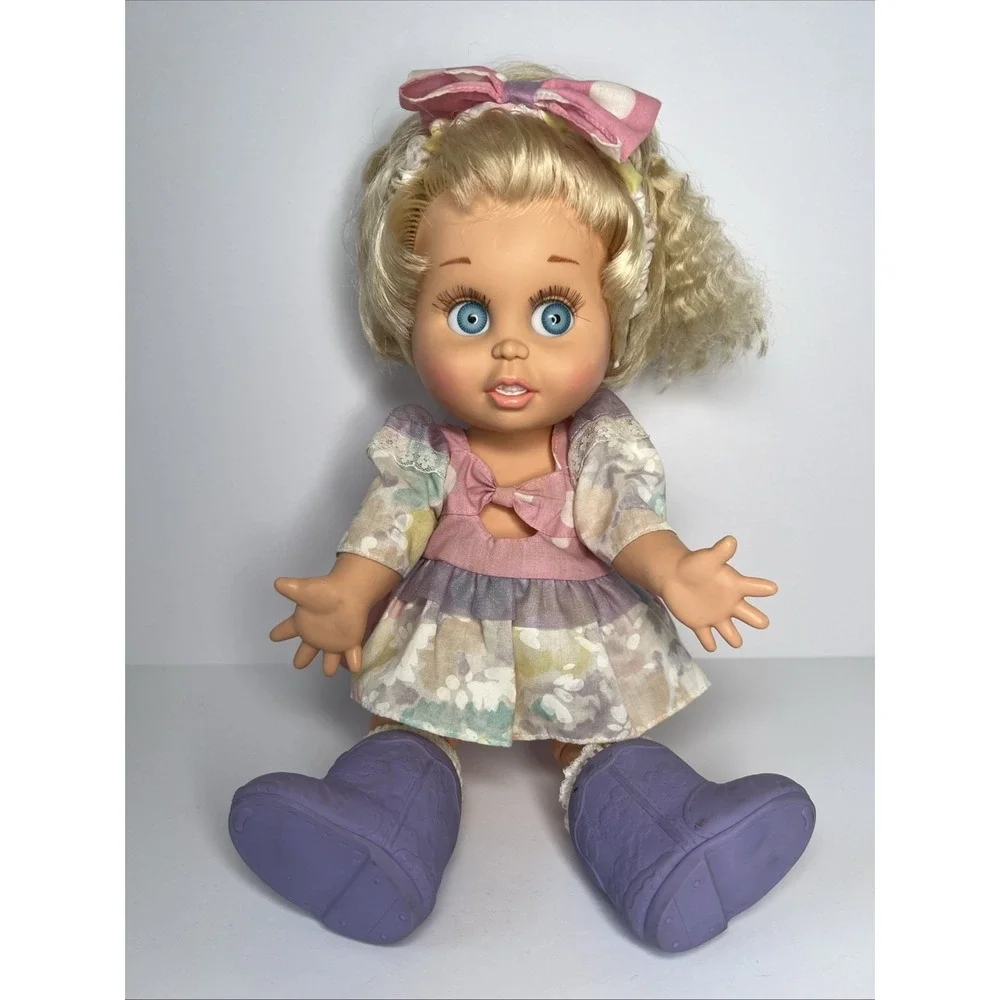 Vintage 1990 Galoob Baby Face So Innocent Cynthia #7 Doll Blonde Blue Eyes